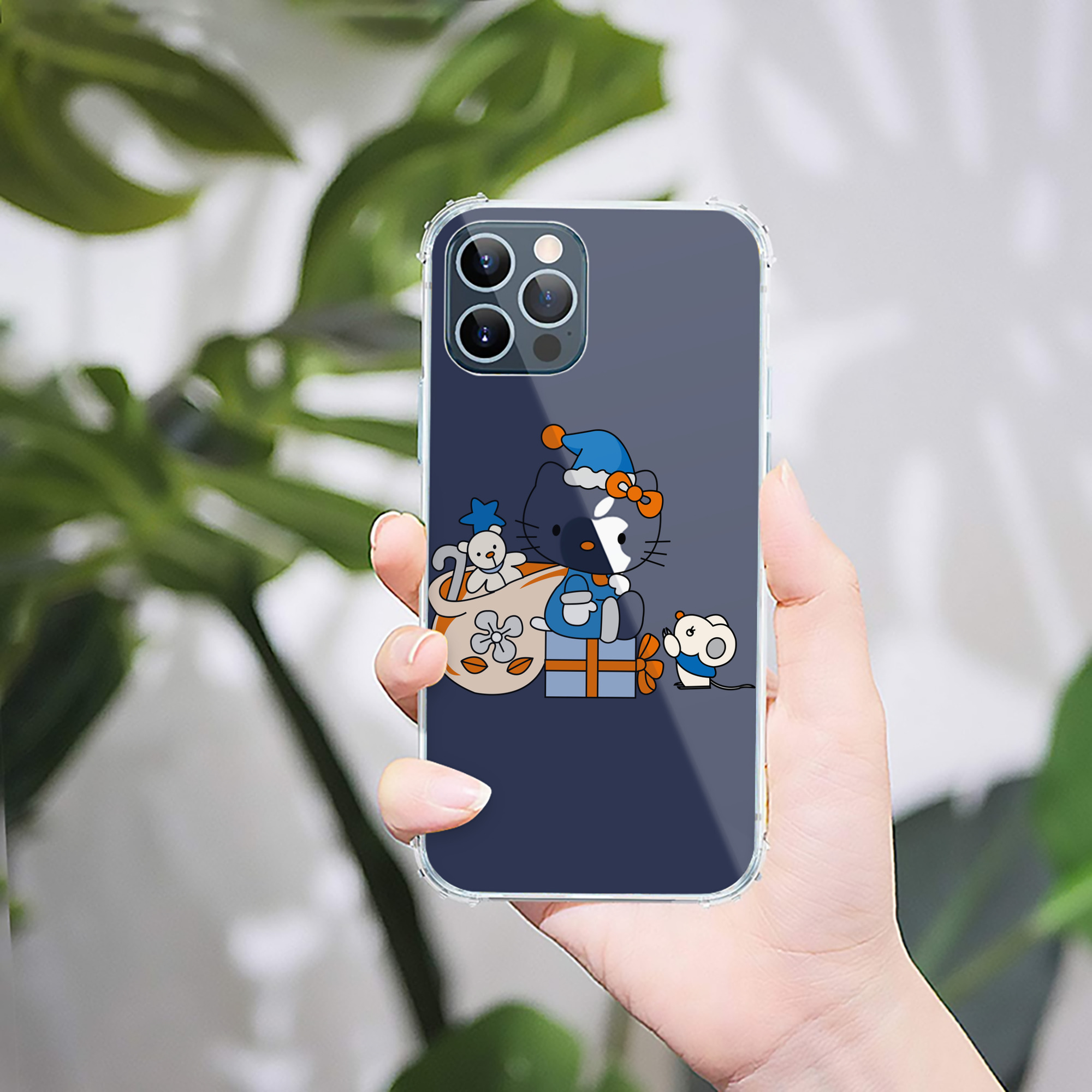 （画像用） Hello Kitty ハローキティ 【iPhone 12シリーズ対応】透明スマホケース（クリアソフトケース）